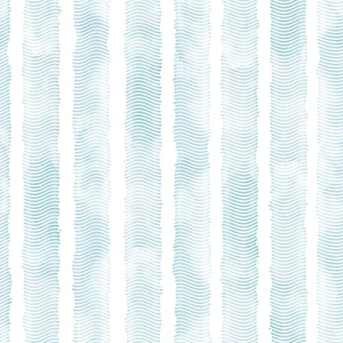 Illustration vertical blue watercolor stripes waves on white