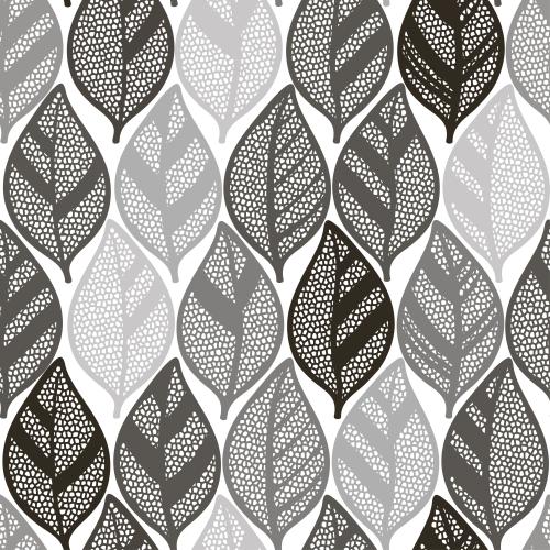 Mosaic. Vector decorative abstract leaves on white