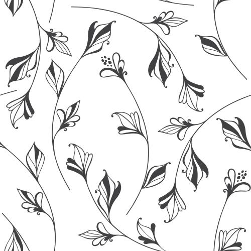 Vector image decorative twigs on white