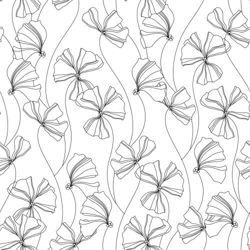Vector image decorative flowers on white